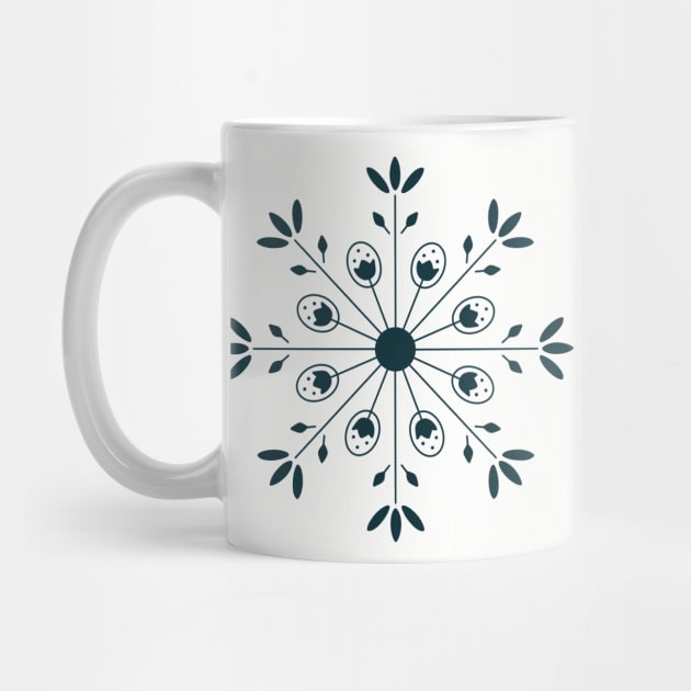 Nordic Inspired Folk Art Snowflake Wheel by SkullFern